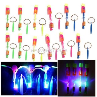 12 Amazing LED Light Arrow Rocket Helicopter Flying Toy Par
