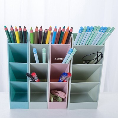 Pencil Pen Holder Stationery Desk Container Storage Box Offi