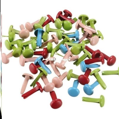 100PCS/SET Mini Metal Circular Split Pins Paper Fasteners DI