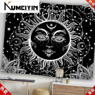 -Sun tapestry moon tapestry picnic mat printed