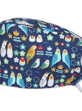 Scrub Caps New Design Parrot Printing Nurse Veterinary Unis