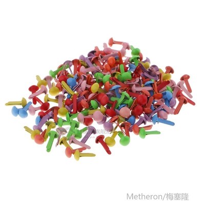 200pcs Mini Decorative Round Head Split Pins Metal Brads Pap