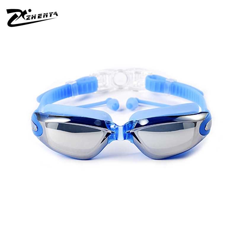 High Definition Electroplate Swimming Goggles Anti-fog Divin