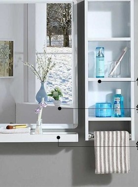 Toilet bathroom mirror cabinet mirror with shelf sideboard