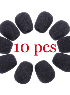 10Pcs Mini Microphone Cover Headset Replacement Foam Microp