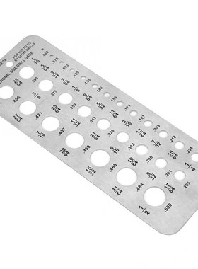 *ZEAST Stainless Steel Drill Gauge 29 Sizes Index Bolt Wire