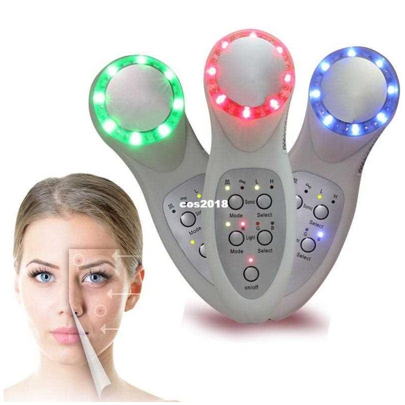 Ultrasonic 7 LED Photon Skin Rejuvenation Light Therapy Face