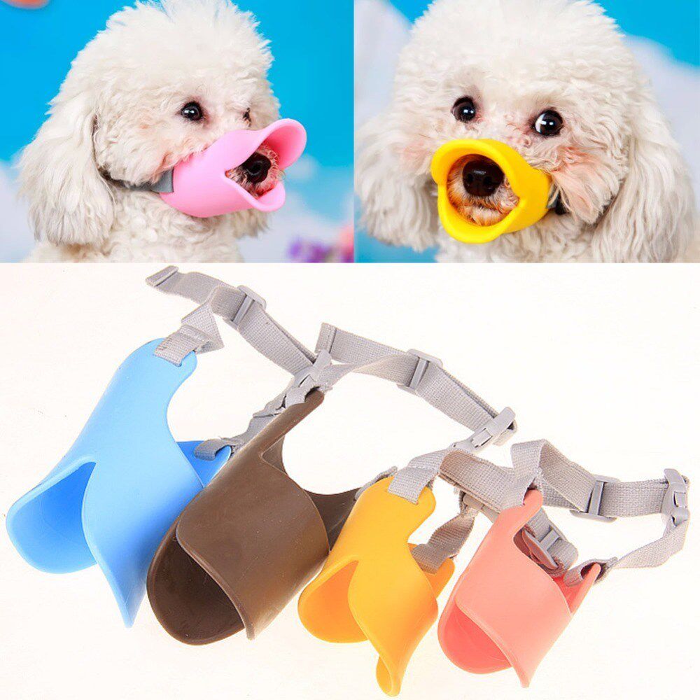 new adjustable soft pet dog poodle duckbill muzzle duck face