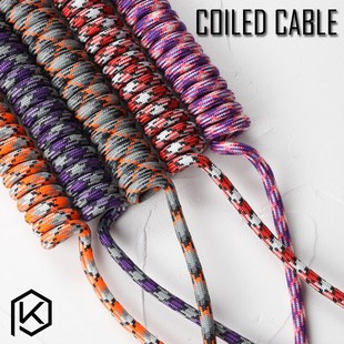 wire cable coiled USB nylon GH60 Mechanical Cable Keyboard