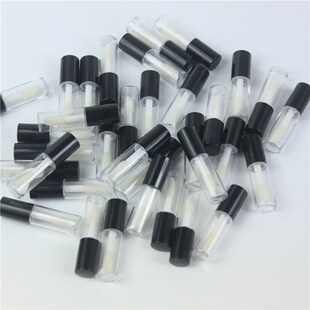 68pcs/lot 1.2ml Empty Clear Lip Gloss Tube With Blck Lid Li