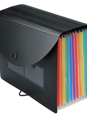 Expanding File Folder 12 Pockets File Organizer Filing Box,A