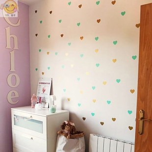 Heart Wall Sticker For Kids Room Baby Girl Room Decorative