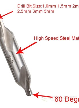 *6pcs/1pcs HSS Combined Center Drill Bit 60 Degree Countersi