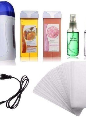 ilatory Heater Wax Waxing Paper Strips Kit Hair Removal Sete