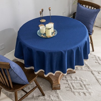 Nordic lace round tablecloth hotel linen table cloth mat