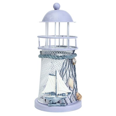 New Arrival Vintage Mediterranean Style Iron House Candlesti