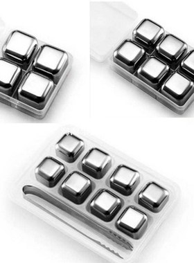FDA rade Whisky Wine Beer Cooler Ice Cubes Stone Stainless