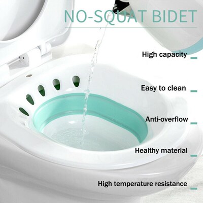 Foldable PP Gynecology Sit Bath Tub Hip Basin Bidet Pregnan