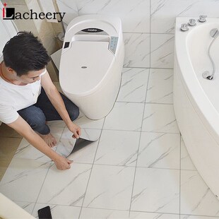Bathroom Waterproof Marble Floor Tiles Sticker Living Room
