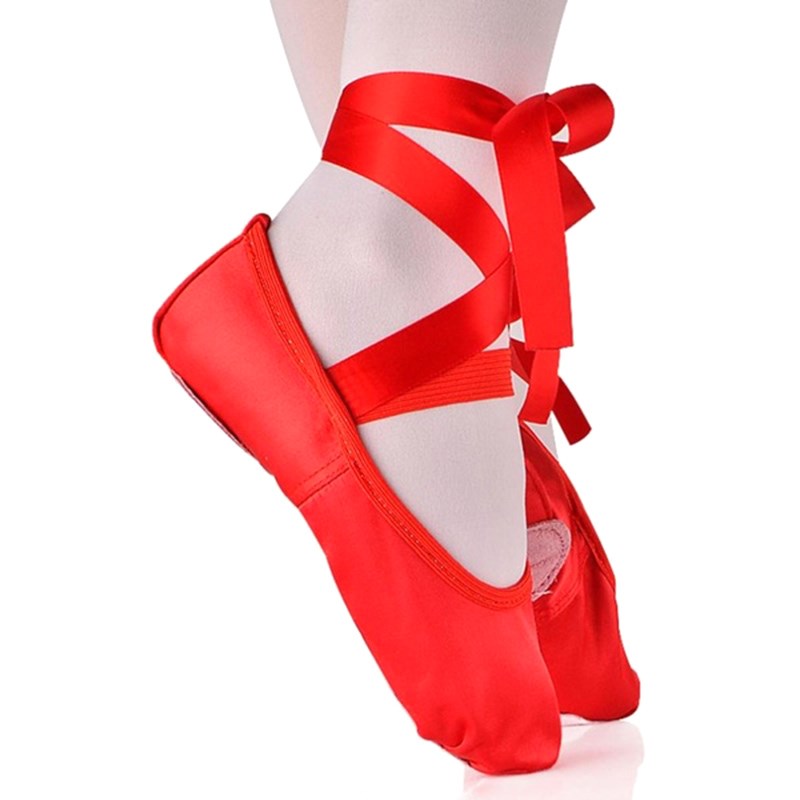 New Children's And Adult Girls Ballet Dance Shoes Satin Gym