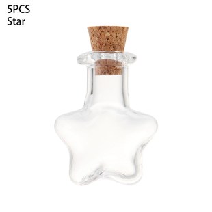 5pCS SMall DrIft Bottle GlaSS JarS DeCor DIY ContaIner MInI