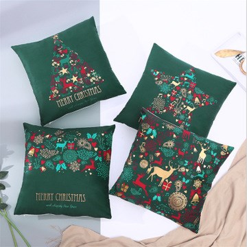 Christmas bronzing super soft pillowcase cushion cover home
