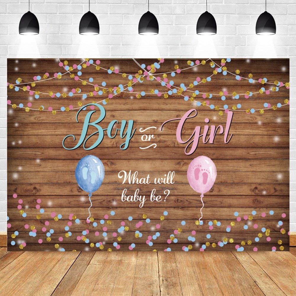Wood Board Boy Or Girl Newborn Baby Shower Gender Reveal Pa