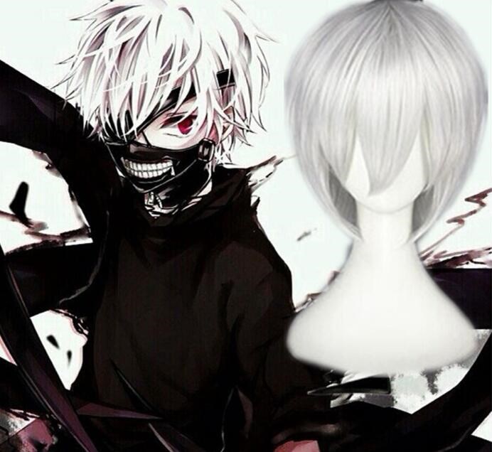 Cosplay Tokyo Ghoul Guru Kaneki Ken Cosplay Wig Silver Wigs