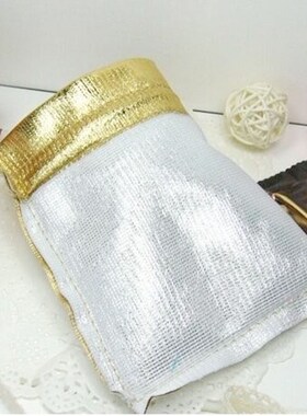 200pcs 7*9cm gold bags woman vintage drawstring bag for Wedd