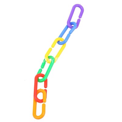 100PCS/lot Plastic Parrot Toys C-clips Hooks Chain C-links S