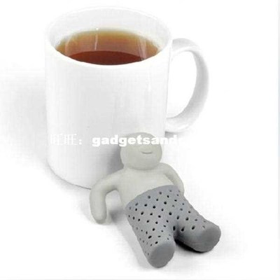 Funny Silicone MR Tea Strainer Colander Teaspoon Ball Diffus