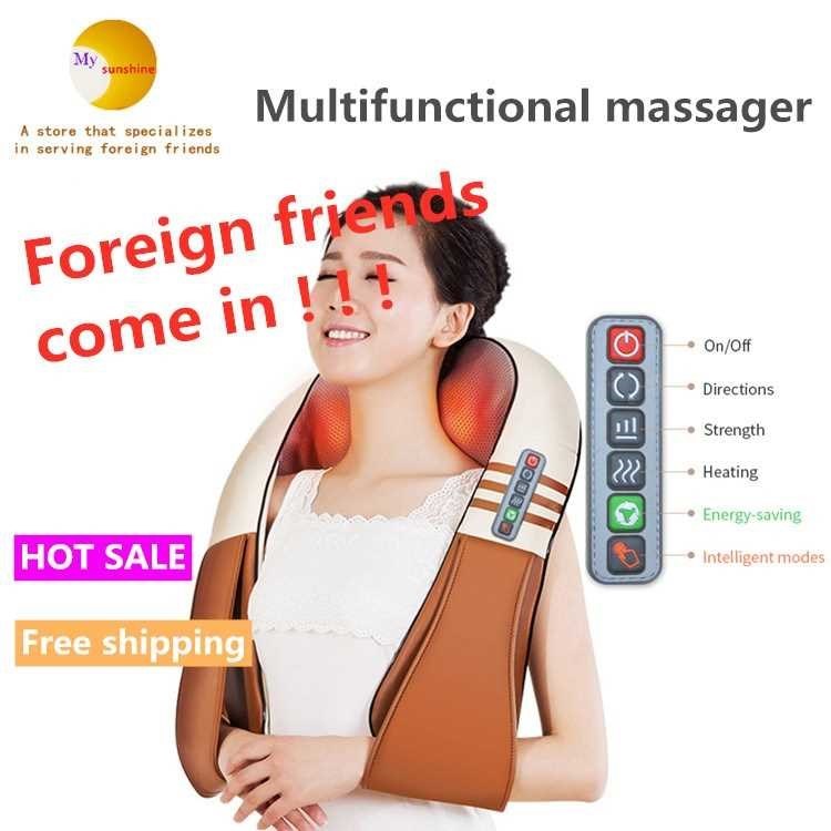 chargeable Shiatsu Body Shoulder Neck Back Massager pillow