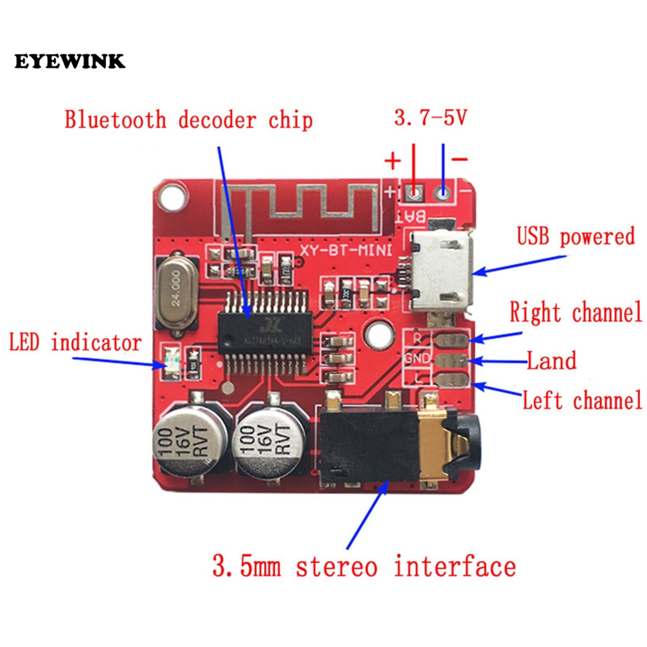 Bluetooth Audio Receiver board Bluetooth 4.1 mp3 lossless de