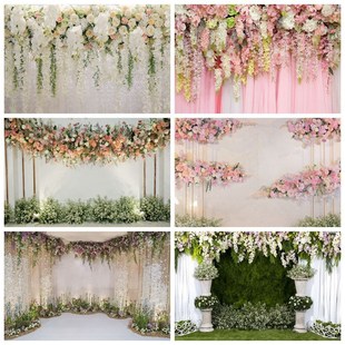 Photography Background Flower Birthday-Backdrop Vinyl Custom