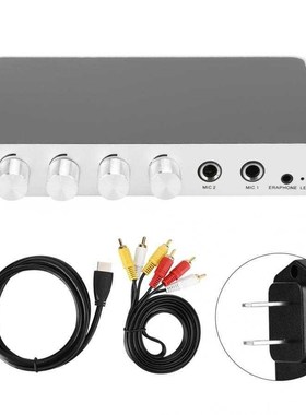 mixer audio 4K Mini HD Karaoke Sound Mixer Dual Microphone I