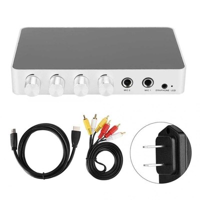 mixer audio 4K Mini HD Karaoke Sound Mixer Dual Microphone I