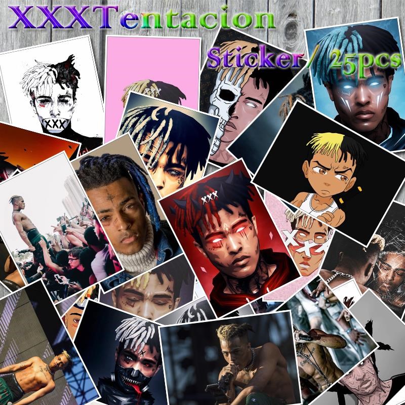 25pcs hip hop music rapper xxxtentacion singer poster stick