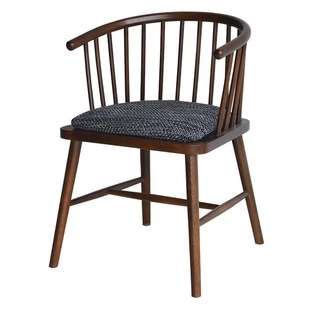 Nordic solid wooden chair White oak dining chair Windsor arm