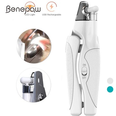 Benepaw Professional Light Dog Nail Clippers File USB Charg