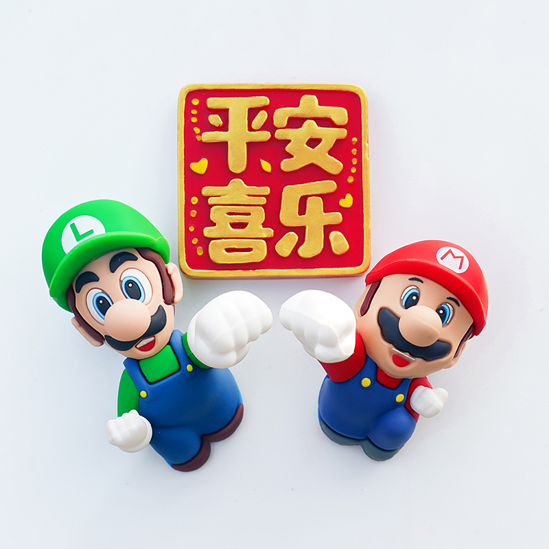 超级马里奥兄弟3D立体贴可爱车贴