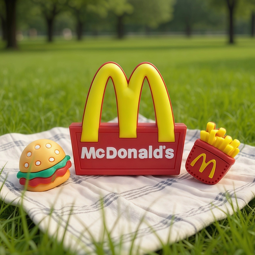 3D立体贴薯条汉堡车贴