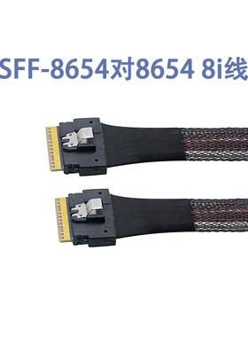 Slim SAS SFF-8654 8i转SFF8654 8i 74P服务器机箱NVMe 24G连接线