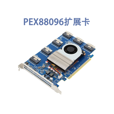 PEX88096PCIe4.0x16/x8/x4扩展卡免拆分外接显卡硬盘8654高速接口