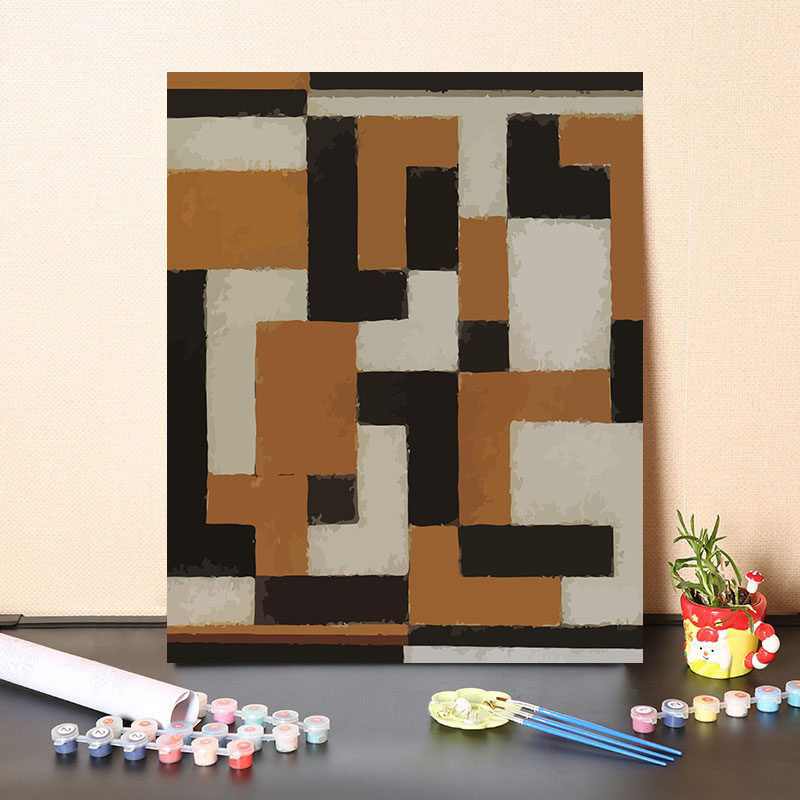 数字油画diy填充画家杜斯伯格经典名画人物图案画涂色画装饰画