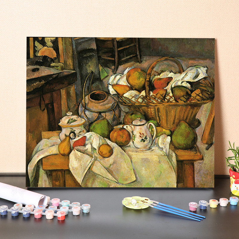 数字油画diy静物人物风景世界名画打发时间手工填色装饰客厅卧室