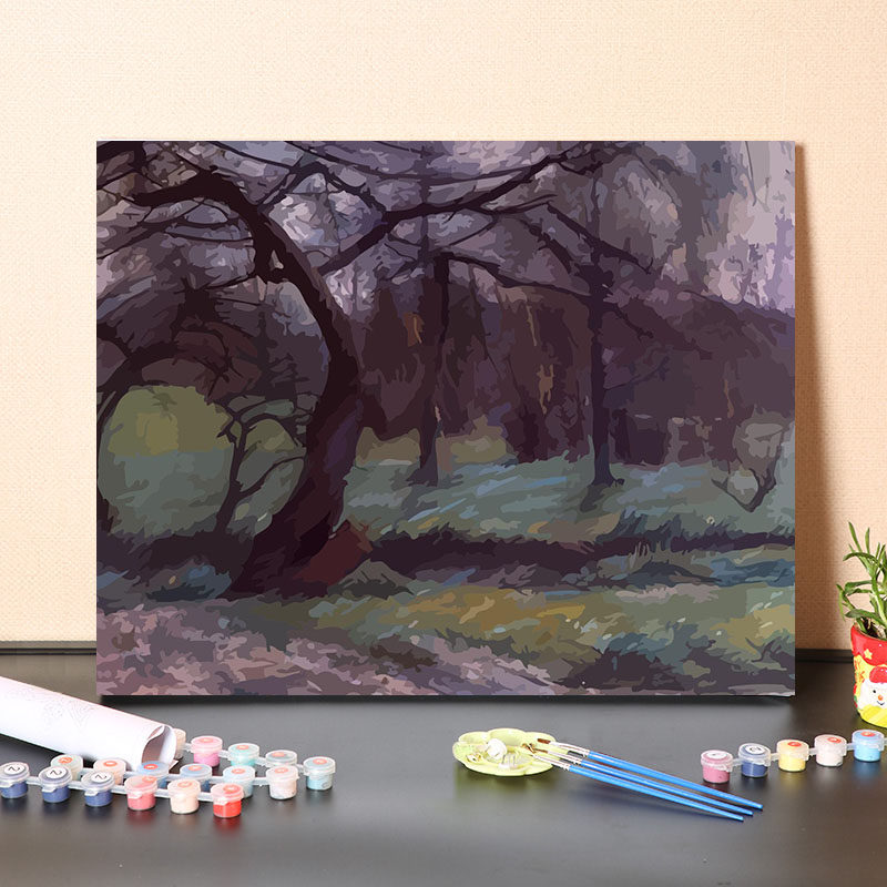 数字油画diy填充画家博乔尼经典名画手绘人物创意画涂色画装饰画