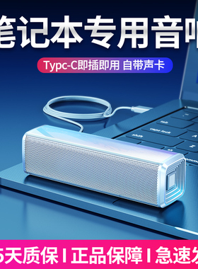笔记本电脑音响家用桌面迷你小音箱双喇叭低音炮高音质Type-C接口