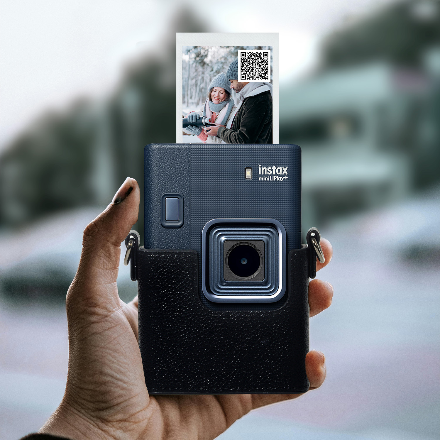 耐影适用于富士拍立得mini LiPlay透明保护壳拍立得相机包复古mini liPlay+皮套一次成像相机打印机保护套