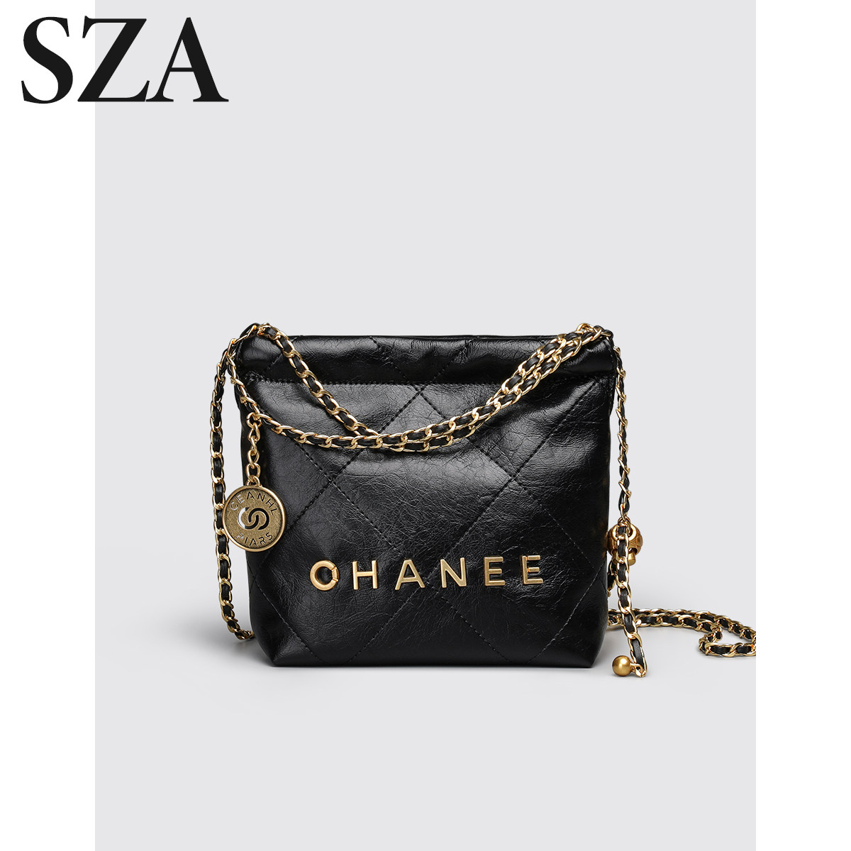 SZA小金球菱格链条包女2025新款高级感单肩斜挎包质感垃圾袋包包,箱包皮具/热销女包/男包,通用款女包,淘宝优惠券,粉丝福利购,淘宝优惠卷