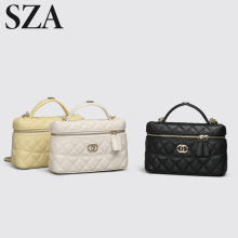 SZA时尚手提盒子包女轻奢小香风鱼子酱菱格链条包单肩斜挎小方包